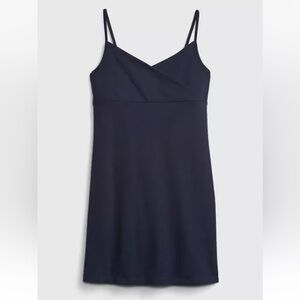 Gap teen-L-navy blue striped-spaghetti straps crossover Cami baby doll  dress.